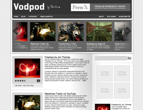 vodpod-wordpress-theme